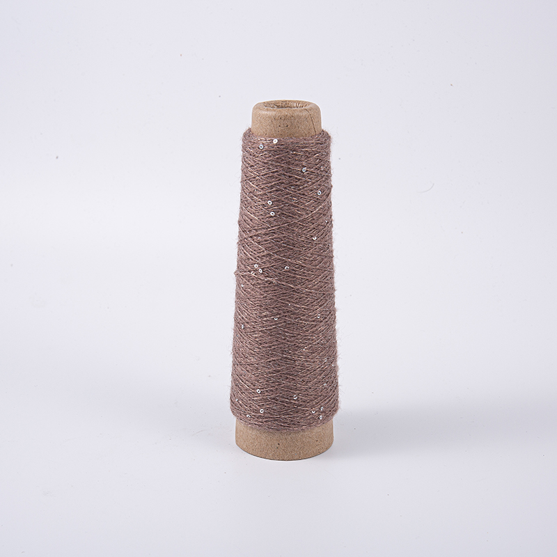Hilo de lentejuelas de poliéster para tejer hilo de coser de tejido de crochet de ganchillo de bricolaje